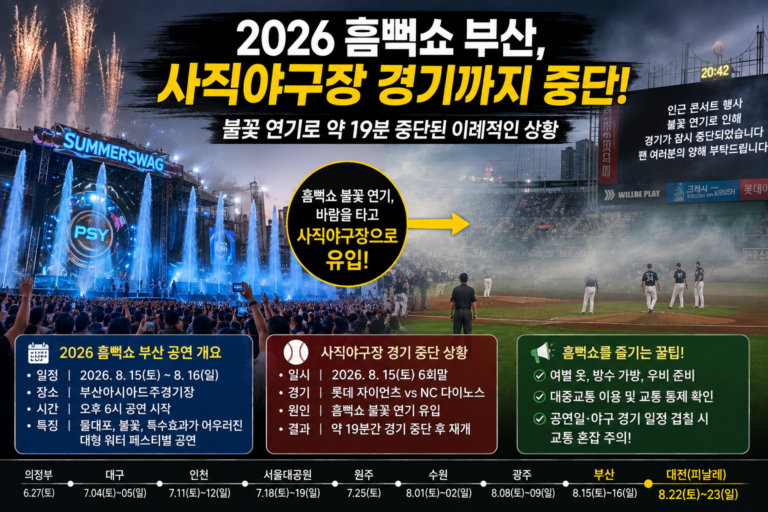2026 흠뻑쇼 부산